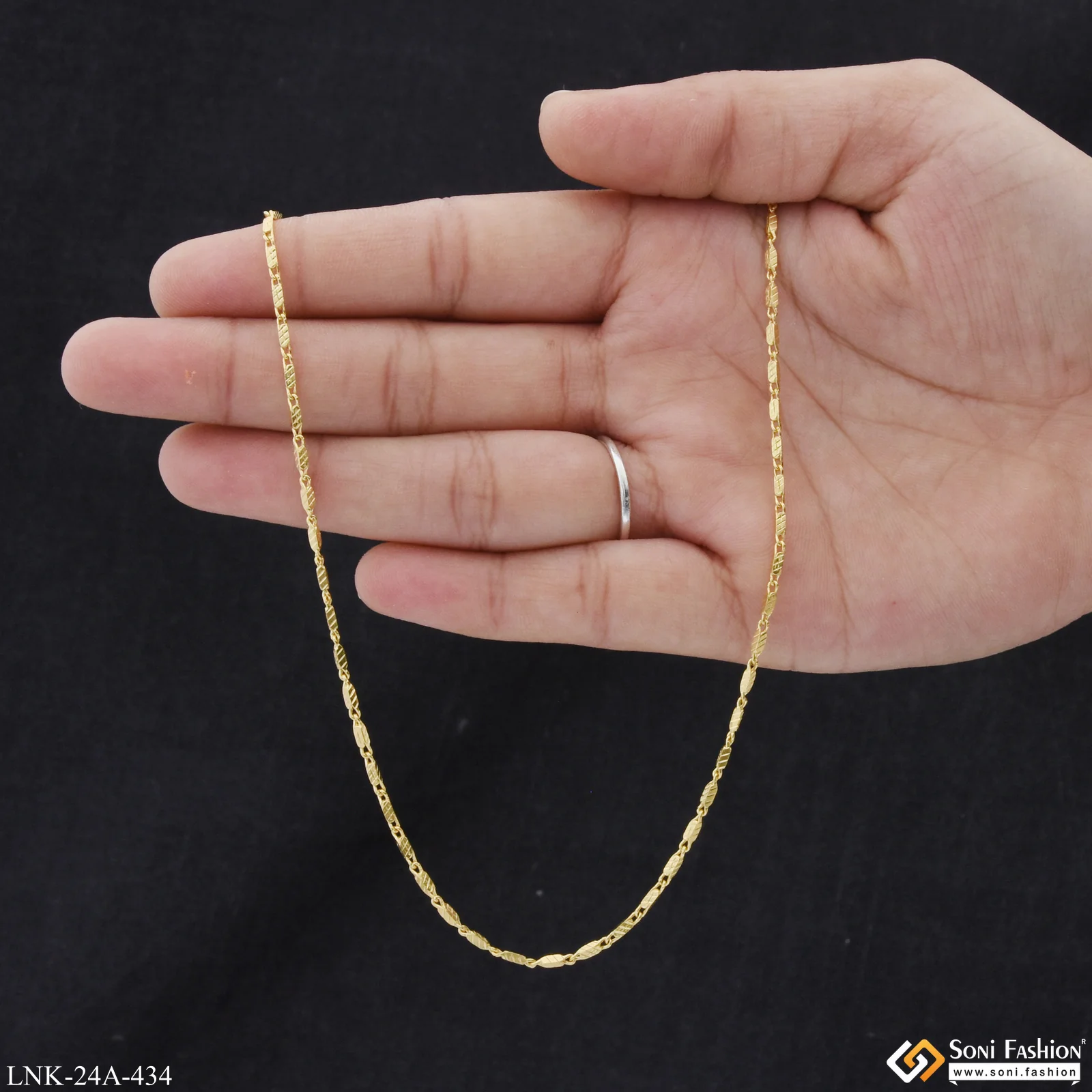 1 Gram Gold Plated Glamorous Design Latest Design Chain for Ladies - Style A434 - Image 7
