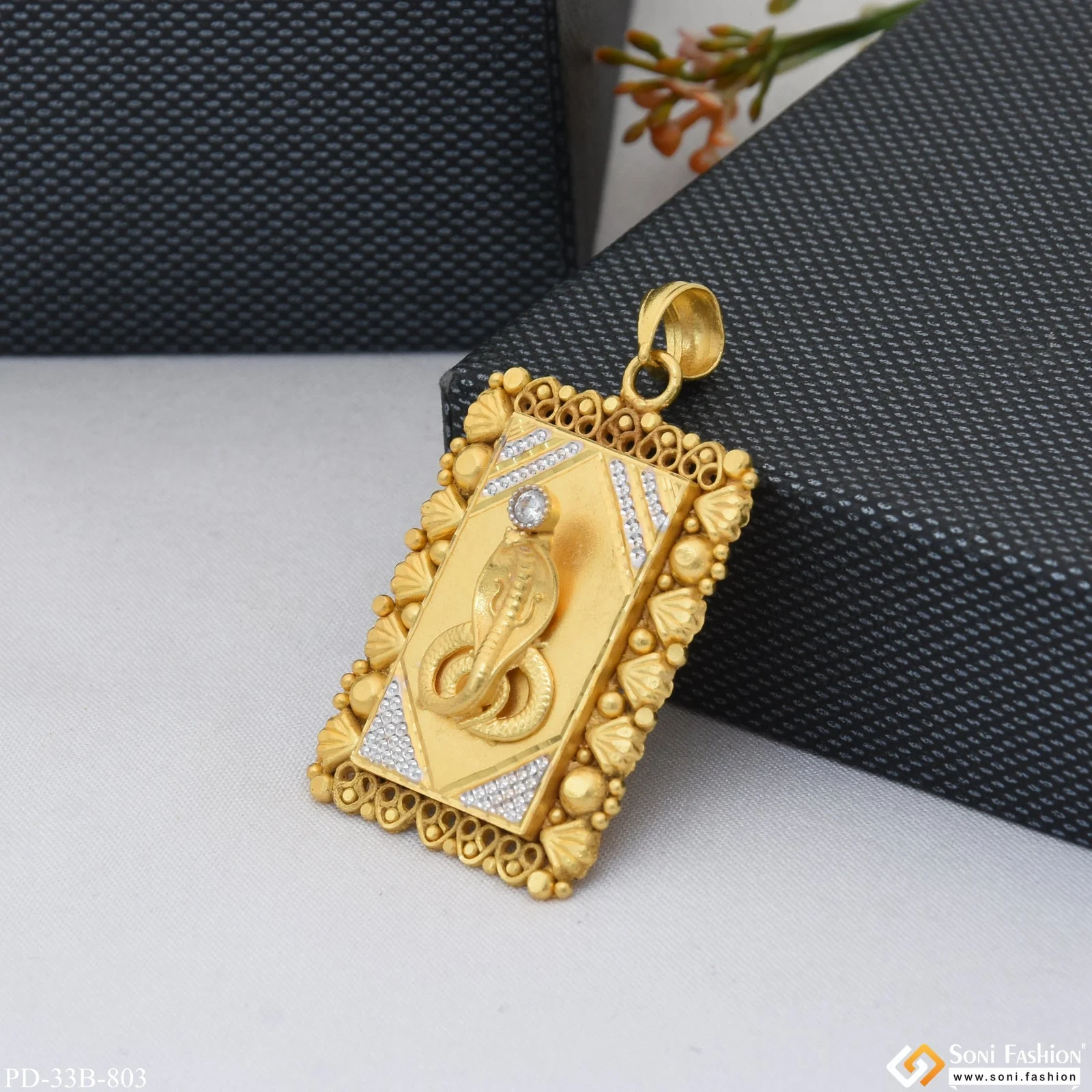 1 Gram Gold Plated Goga Maharaj Best Quality Pendant for Men - Style B803 - Image 3
