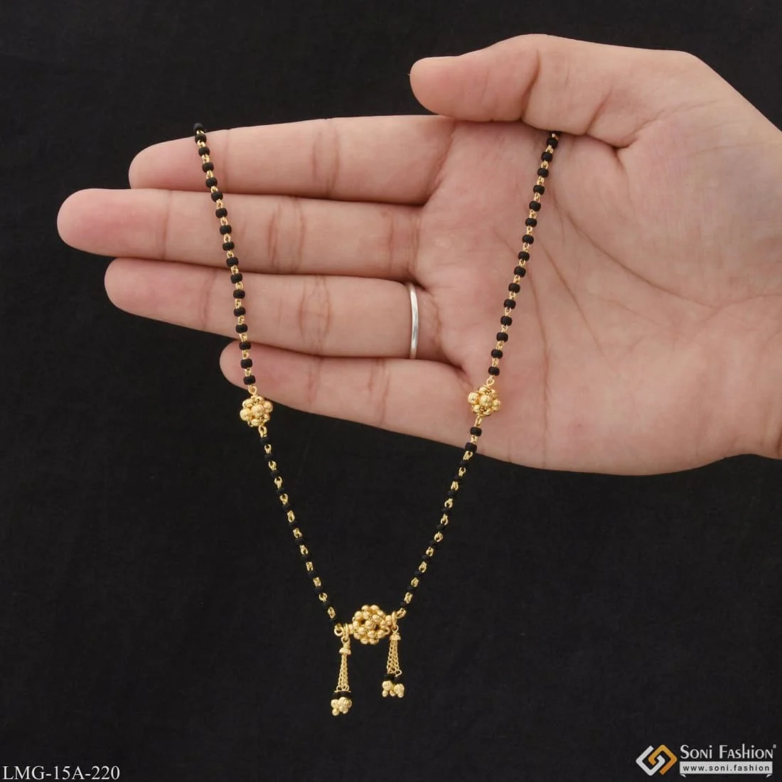 1 Gram Gold Plated Gorgeous Design Cool Design Mangalsutra for Women - Style A220 - Image 2