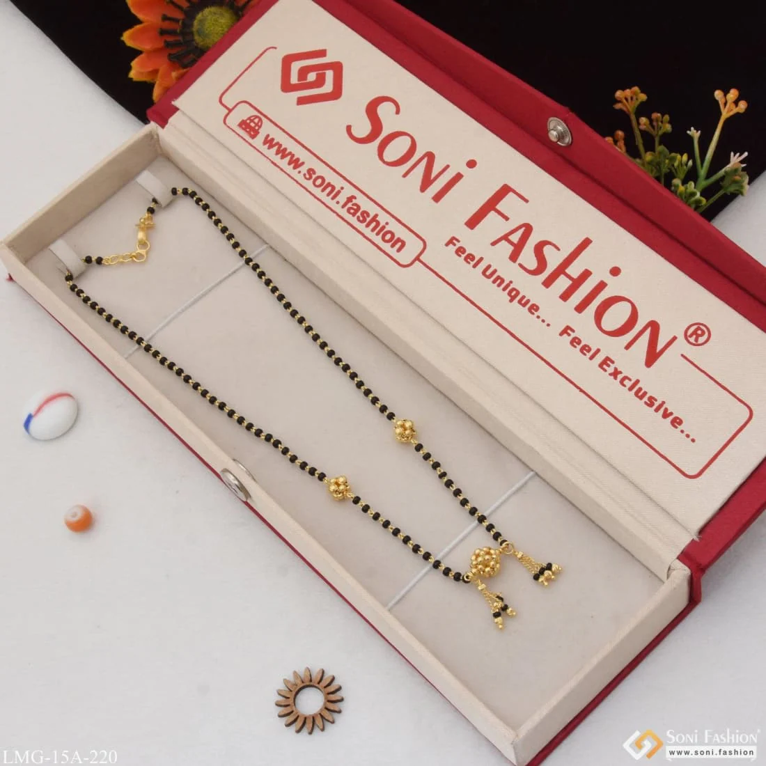 1 Gram Gold Plated Gorgeous Design Cool Design Mangalsutra for Women - Style A220 - Image 3