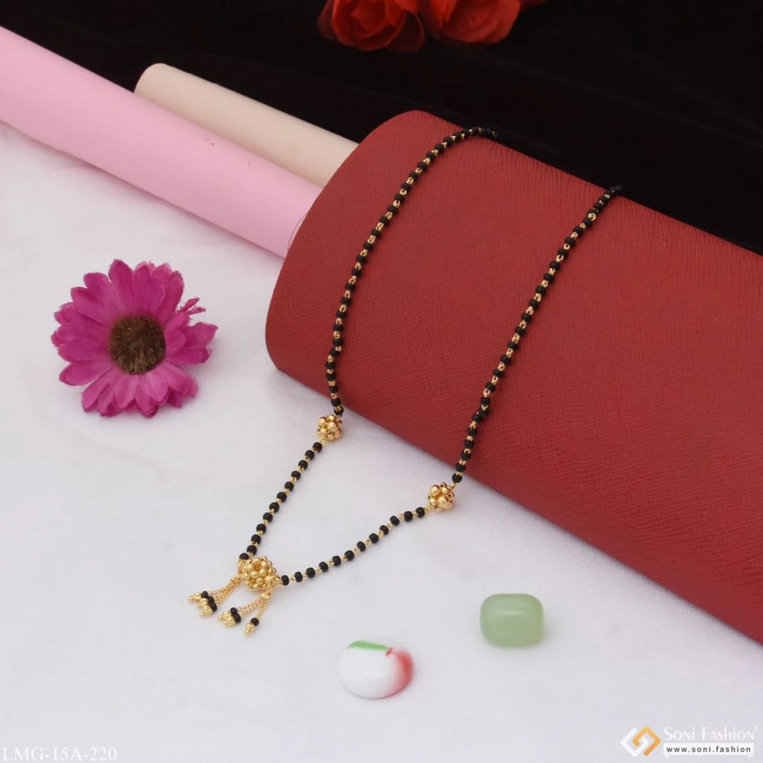 1 Gram Gold Plated Gorgeous Design Cool Design Mangalsutra for Women - Style A220 - Image 4
