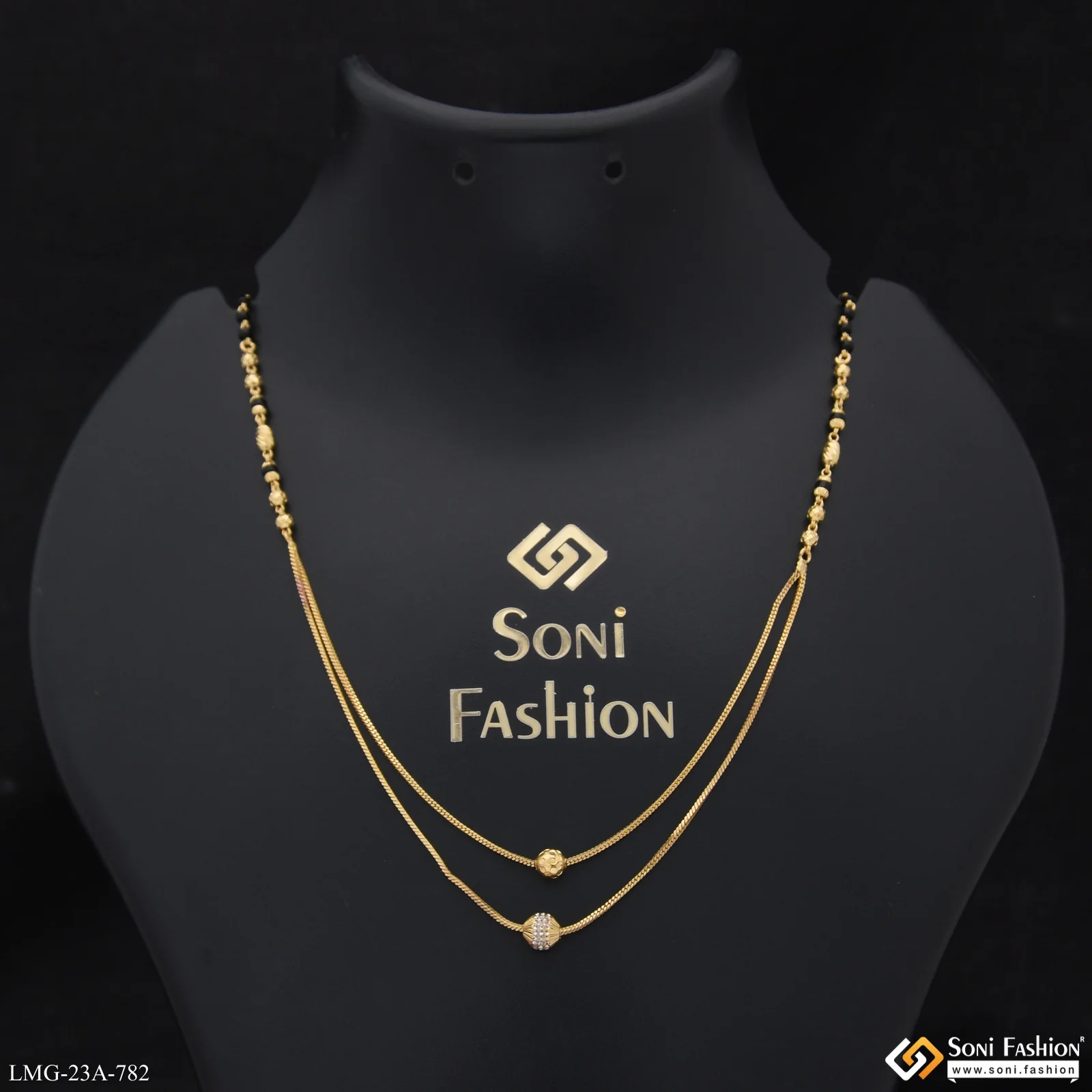1 Gram Gold Plated Gorgeous Design Mangalsutra for Women - Style A782