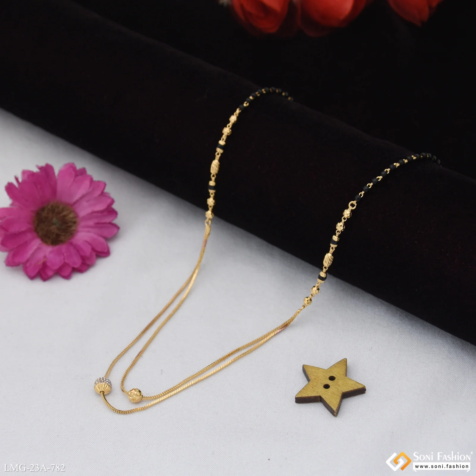 1 Gram Gold Plated Gorgeous Design Mangalsutra for Women - Style A782 - Image 4