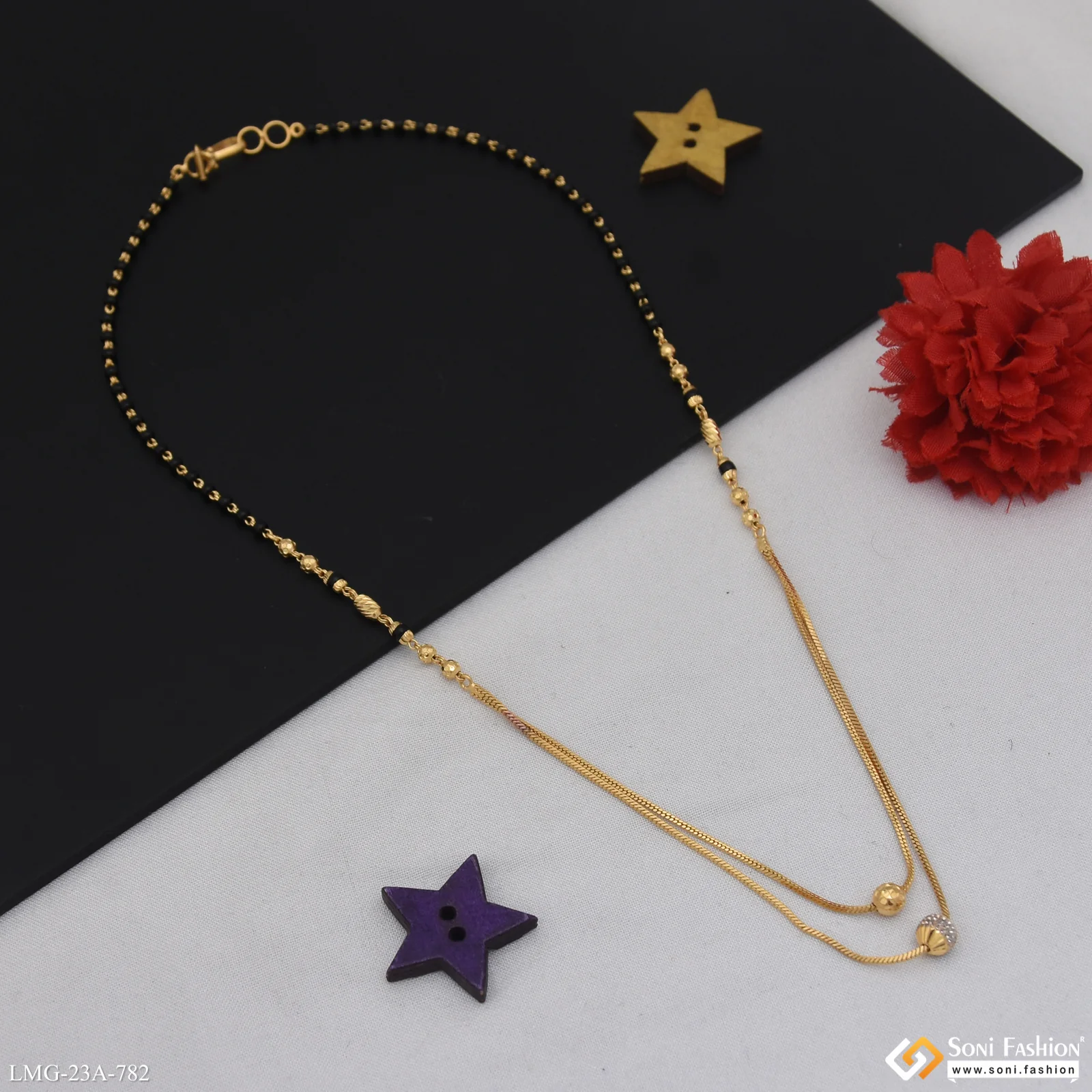 1 Gram Gold Plated Gorgeous Design Mangalsutra for Women - Style A782 - Image 5