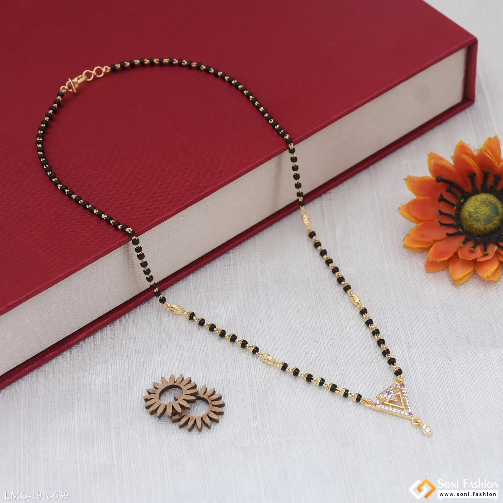 1 Gram Gold Plated Graceful Design Mangalsutra for Women - Style A639 - Image 5