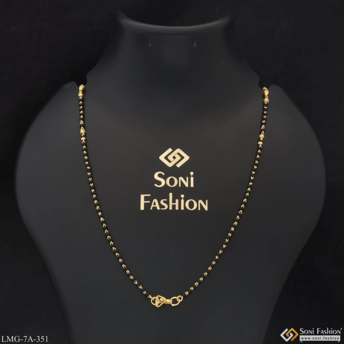 1 Gram Gold Plated Hand-Crafted Design Mangalsutra Dori for Women - Style A351 - Image 3