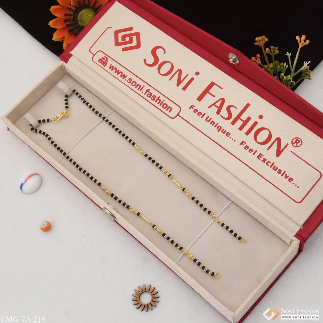 1 Gram Gold Plated Hand-Crafted Design Mangalsutra Dori for Ladies - Style A219 - Image 3