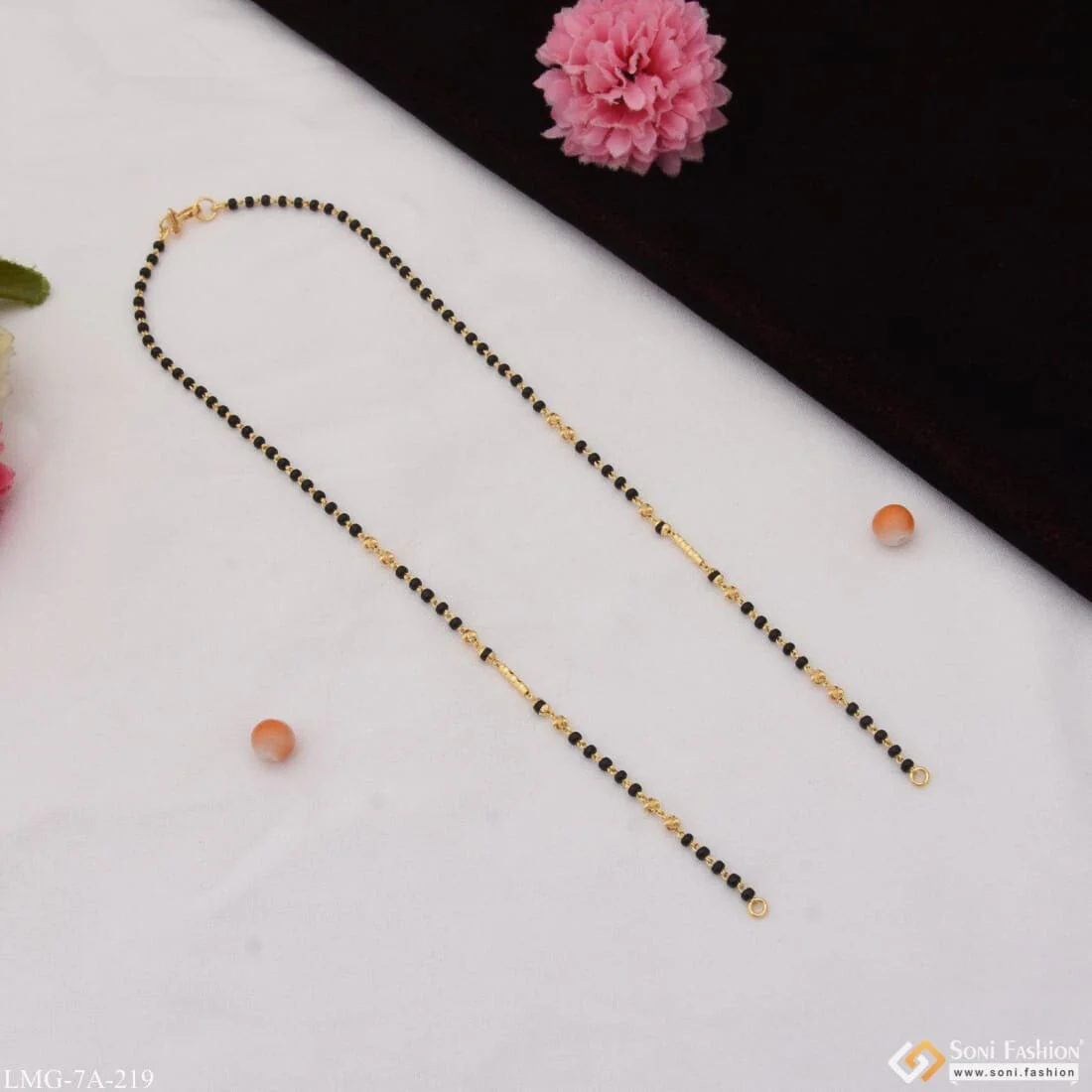 1 Gram Gold Plated Hand-Crafted Design Mangalsutra Dori for Ladies - Style A219 - Image 5