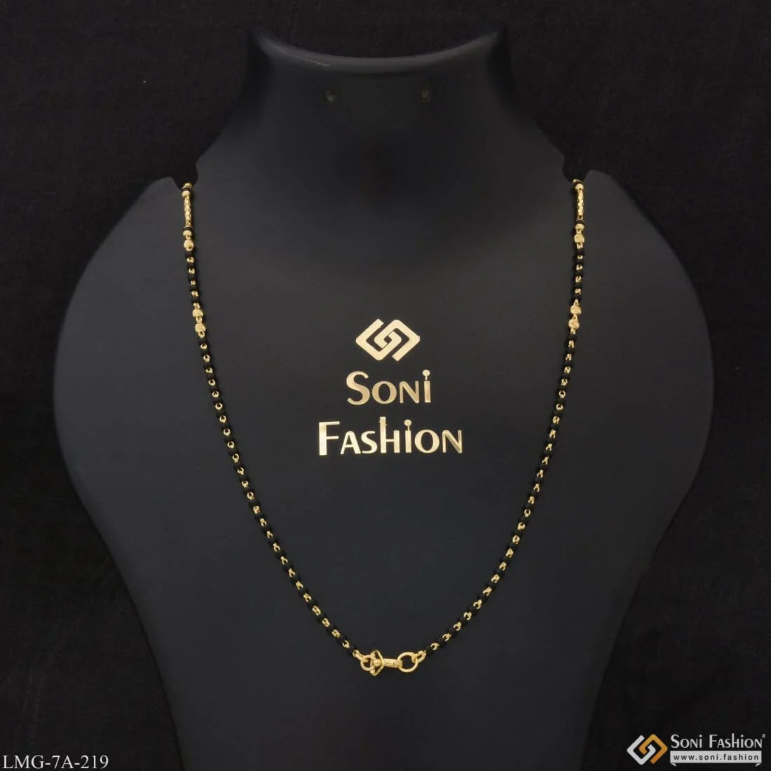 1 Gram Gold Plated Hand-Crafted Design Mangalsutra Dori for Ladies - Style A219 - Image 6