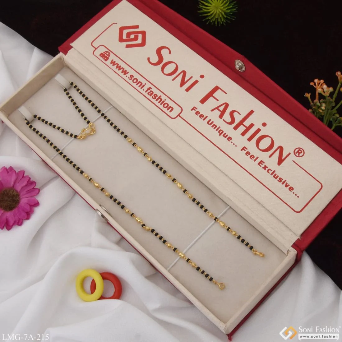1 Gram Gold Plated Hand-Finished Design Mangalsutra Dori for Women - Style A215 - Image 3