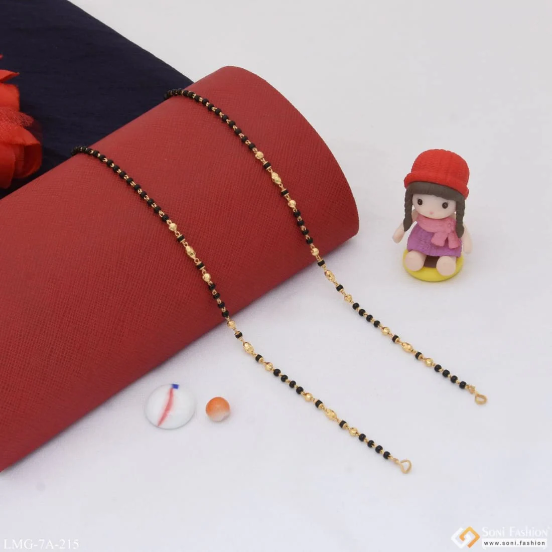 1 Gram Gold Plated Hand-Finished Design Mangalsutra Dori for Women - Style A215 - Image 5
