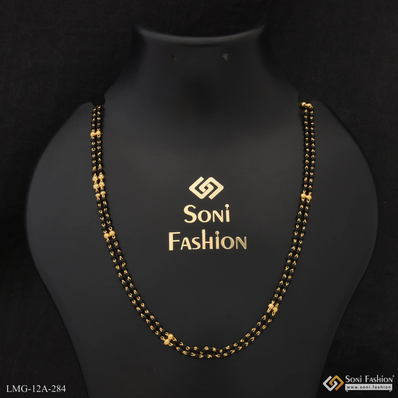 1 Gram Gold Plated Hand-finished Design Mangalsutra Dori For Women - Style A284 - Image 2
