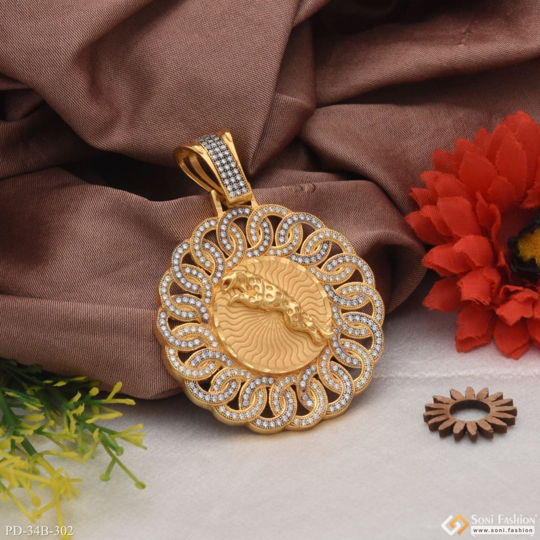 1 Gram Gold Plated Jaguar Attention-Getting Design Pendant for Men - Style B302 - Image 3