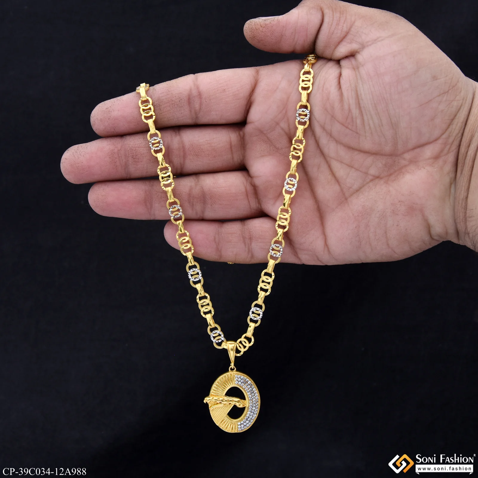 1 Gram Gold Plated Jaguar Pendant With Chain for Men (CP-C034-A988) - Image 2