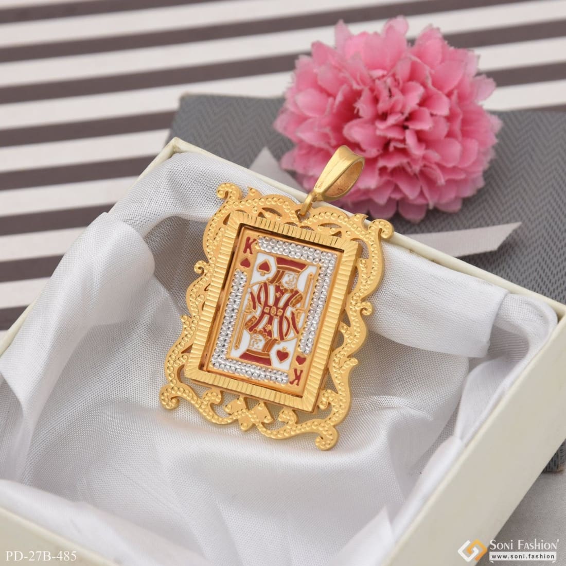 1 Gram Gold Plated King Cool Design Superior Quality Pendant For Men - Style B485
