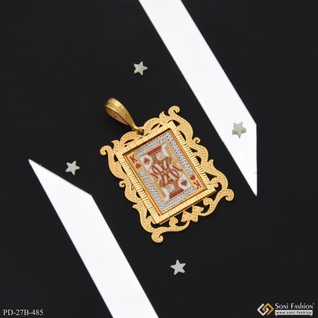 1 Gram Gold Plated King Cool Design Superior Quality Pendant For Men - Style B485 - Image 3