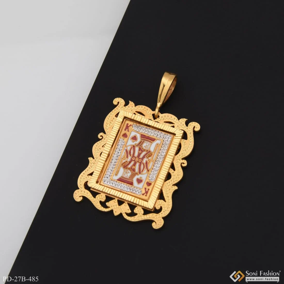1 Gram Gold Plated King Cool Design Superior Quality Pendant For Men - Style B485 - Image 4
