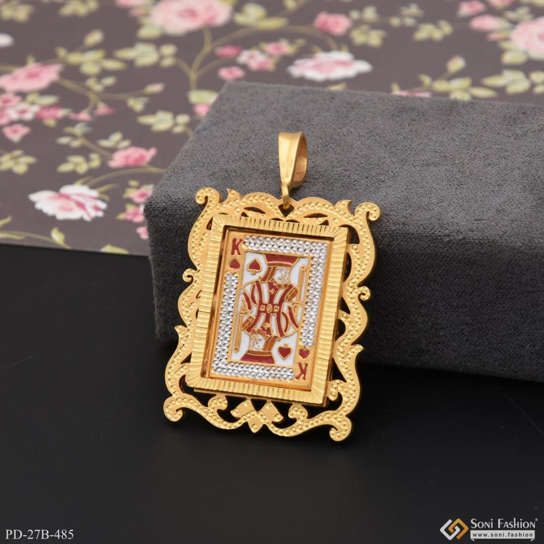 1 Gram Gold Plated King Cool Design Superior Quality Pendant For Men - Style B485 - Image 5
