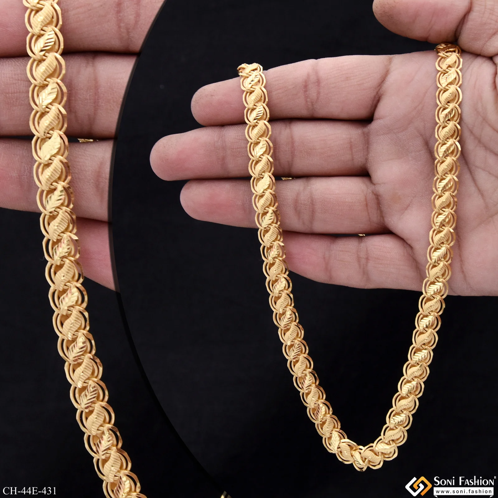 1 Gram Gold Plated Kohli Chain for Men - Style E431 - Image 2