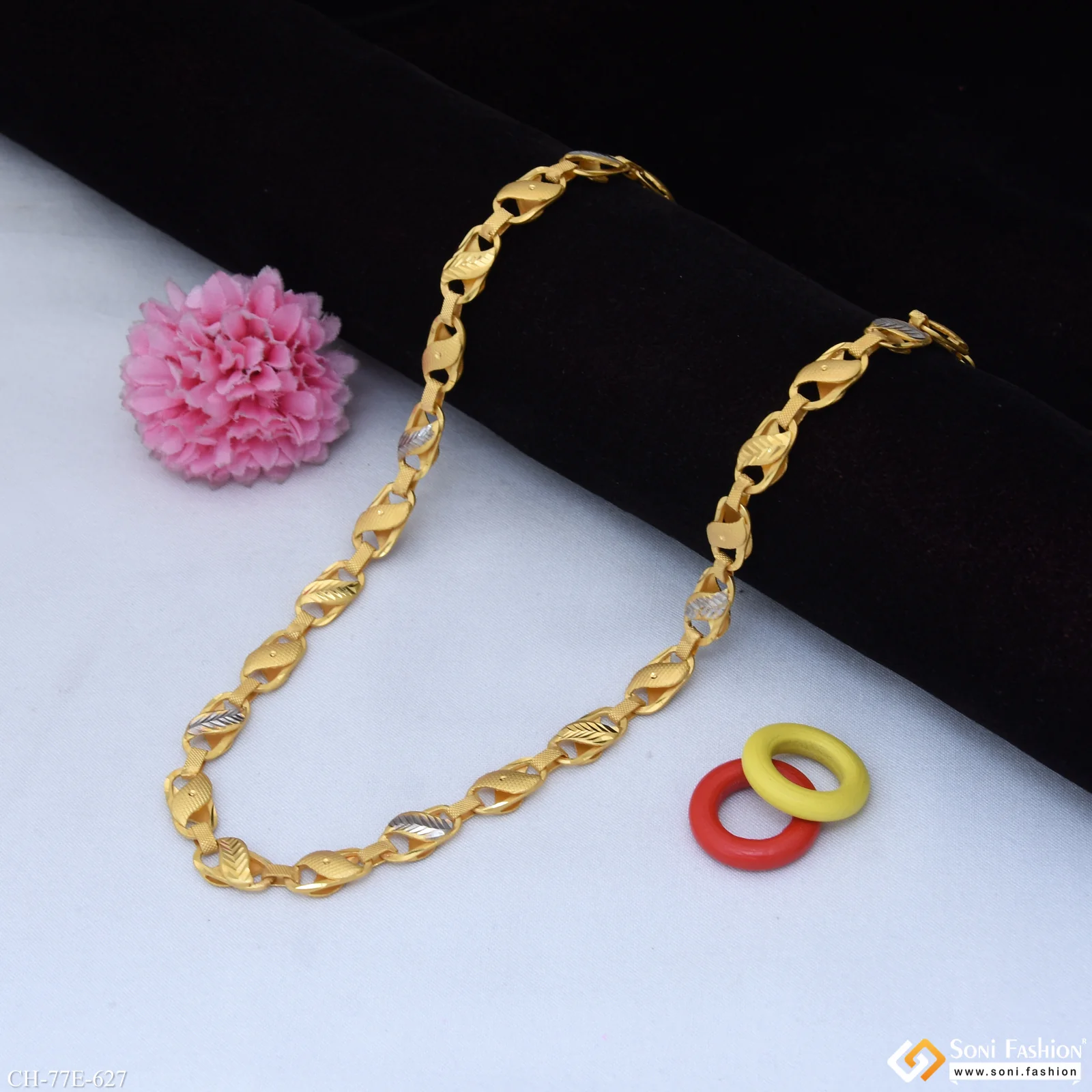 1 Gram Gold Plated Kohli Chain for Men - Style E627 - Image 4