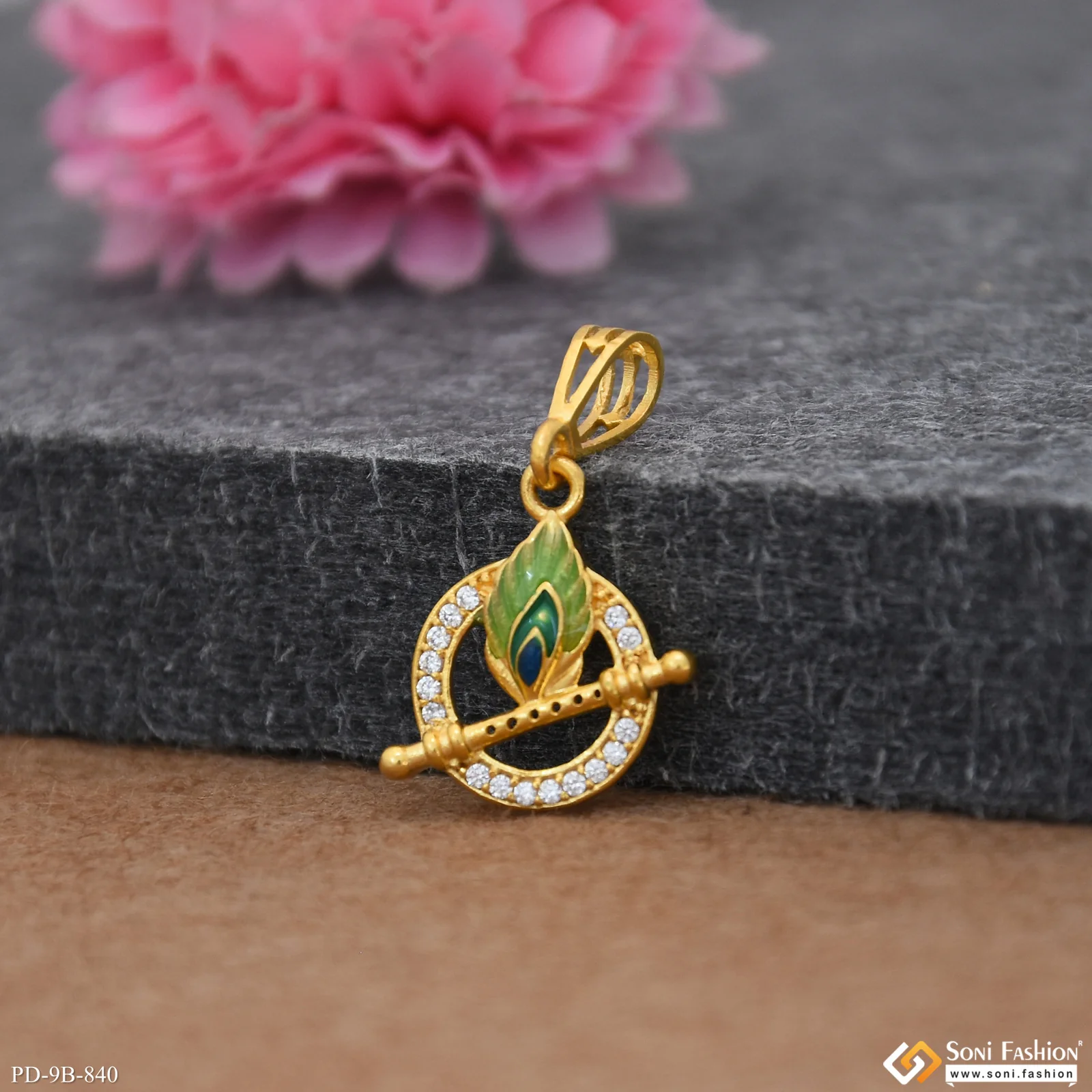 1 Gram Gold Plated Krishna Fashionable Design Pendant for Men - Style B840 - Image 4