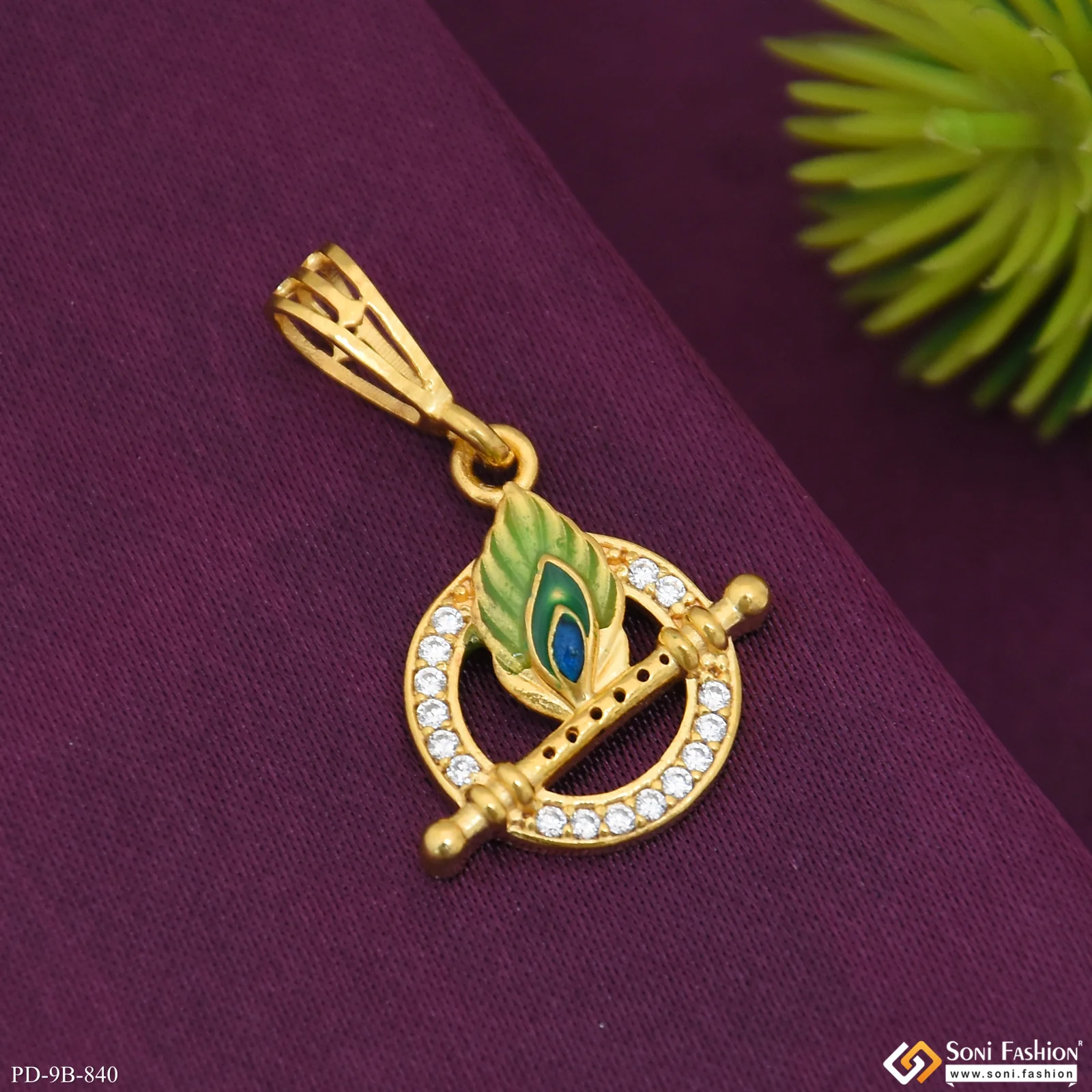 1 Gram Gold Plated Krishna Fashionable Design Pendant for Men - Style B840 - Image 5