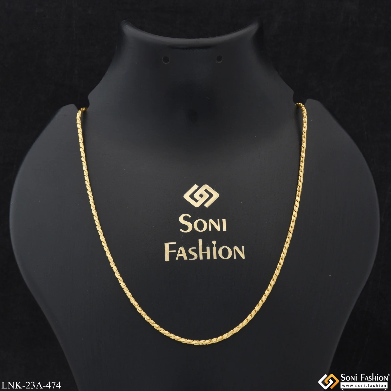 1 Gram Gold Plated Latest Design Chic Design Chain for Ladies - Style A474 - Image 3
