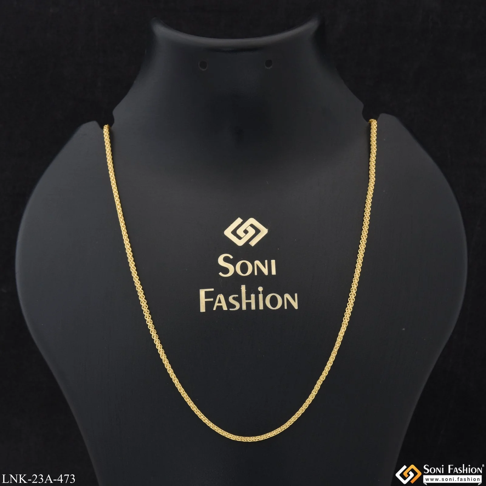 1 Gram Gold Plated Latest Design Exclusive Design Chain for Lady - Style A473