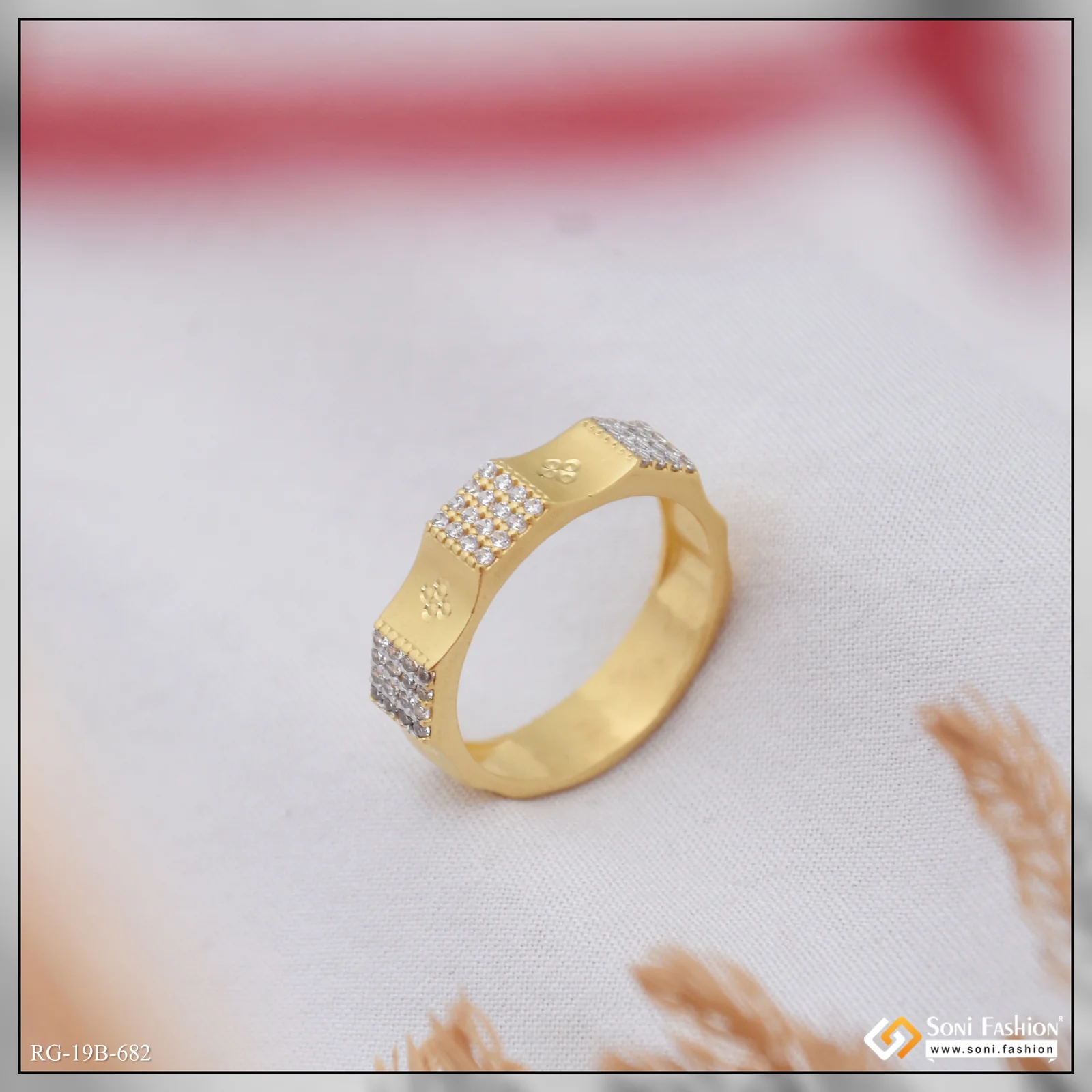 1 Gram Gold Plated Latest Design High-Quality Ring for Men - Style B682 - Image 3