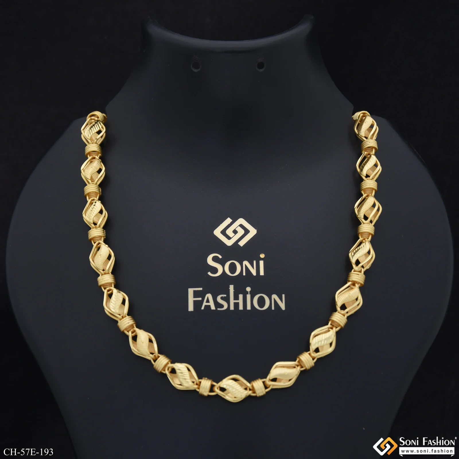 1 Gram Gold Plated Latest Design Kohli Chain for Men - Style E193