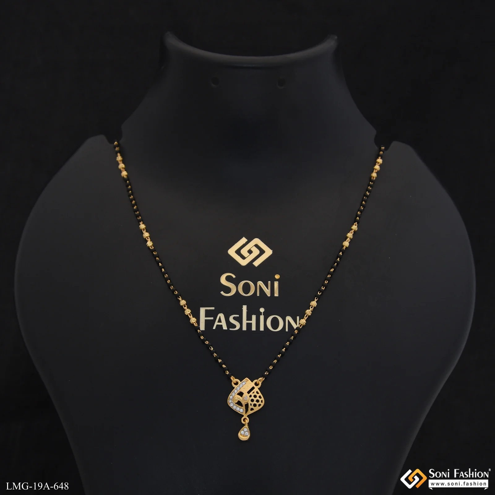 1 Gram Gold Plated Latest Design Mangalsutra for Women - Style A648