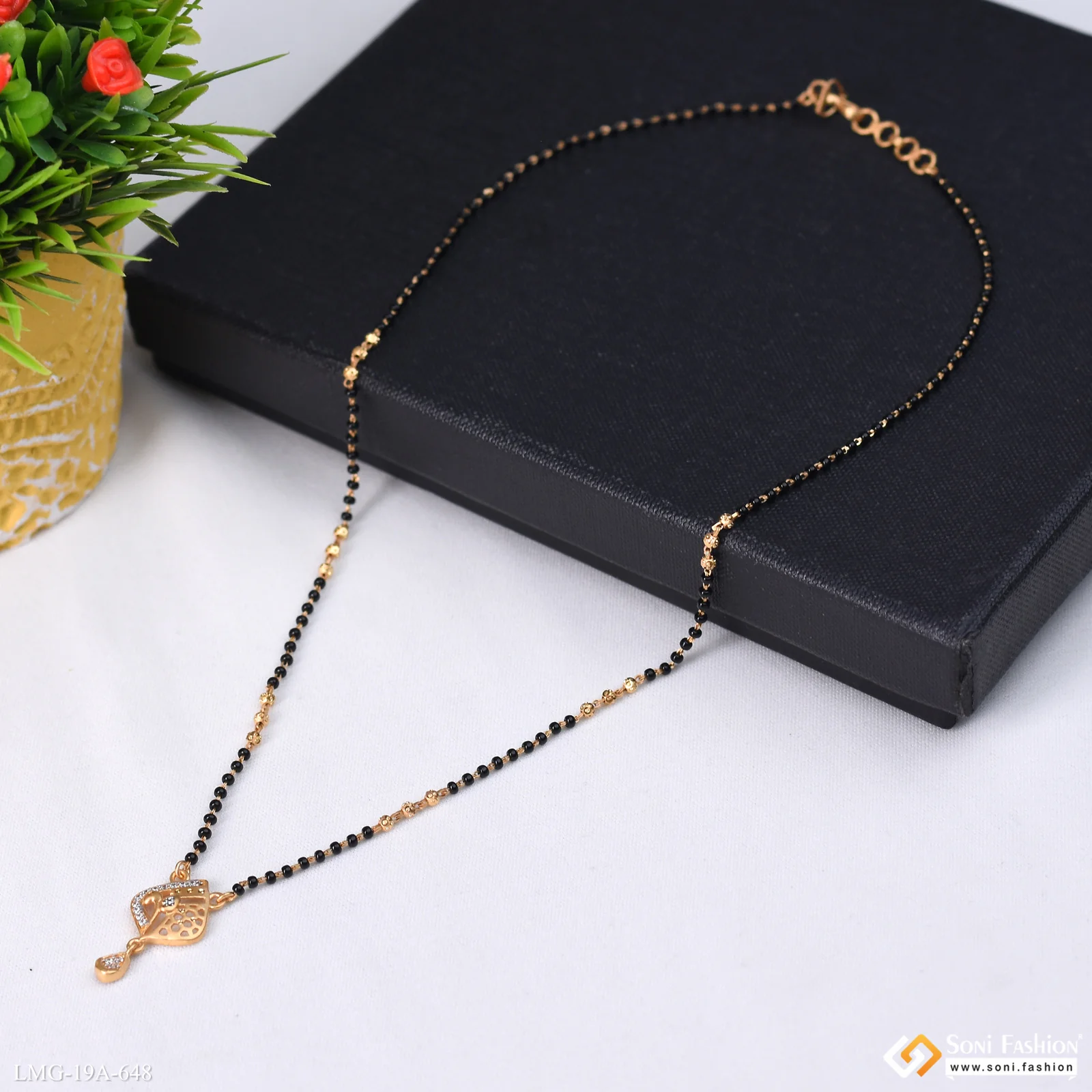 1 Gram Gold Plated Latest Design Mangalsutra for Women - Style A648 - Image 4