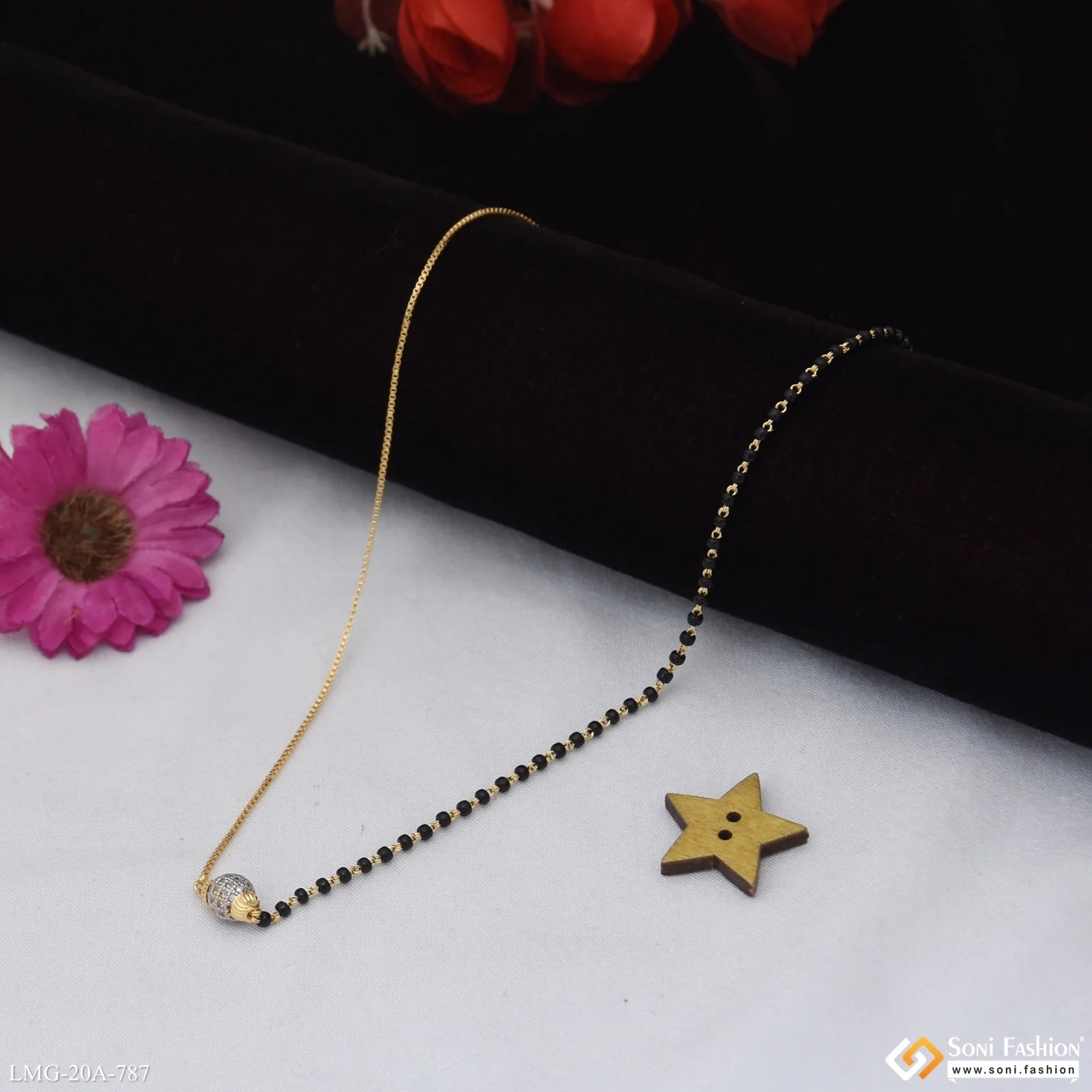 1 Gram Gold Plated Latest Design Mangalsutra for Women - Style A787 - Image 4
