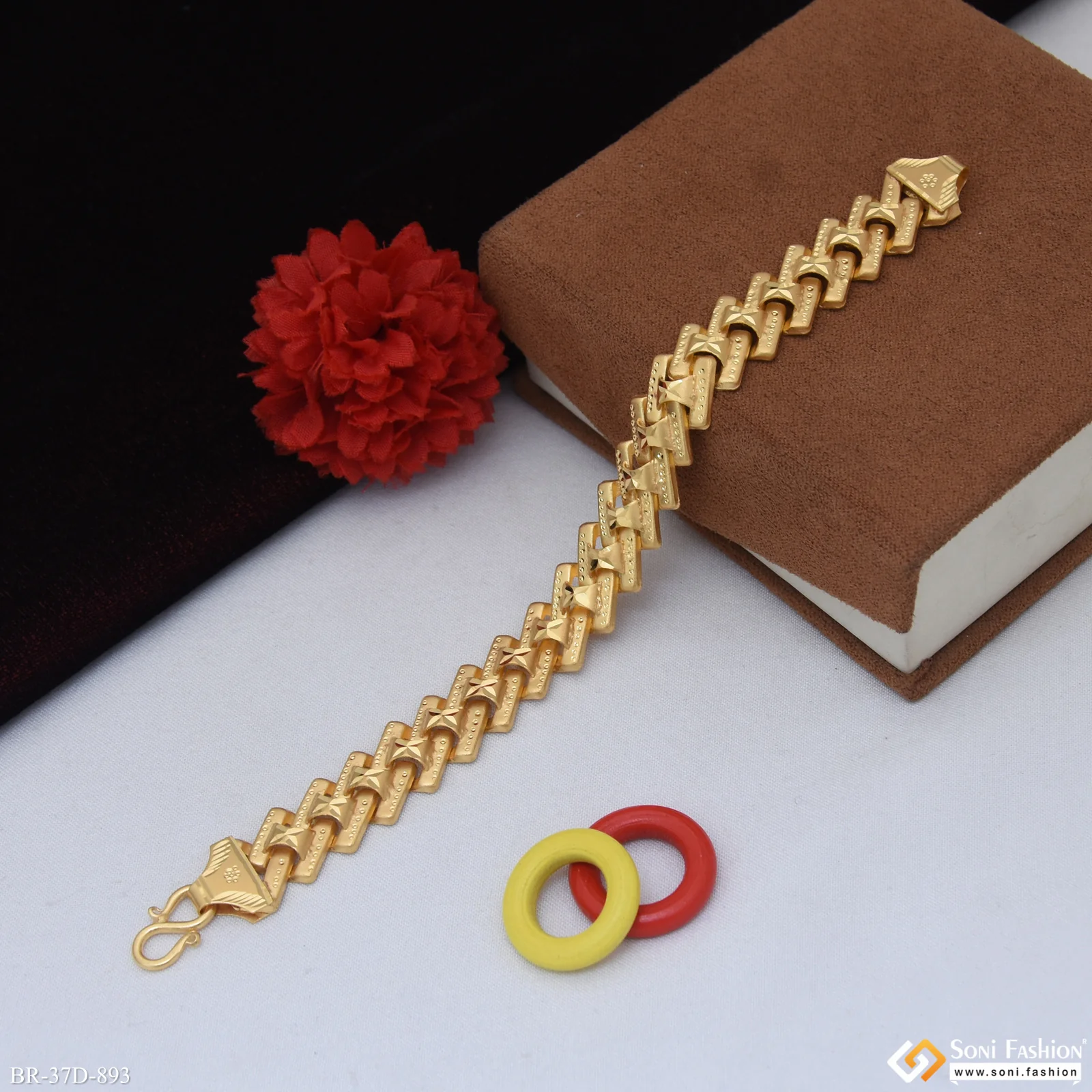 1 Gram Gold Plated Latest Design Pokal Bracelet for Men - Style D893 - Image 4