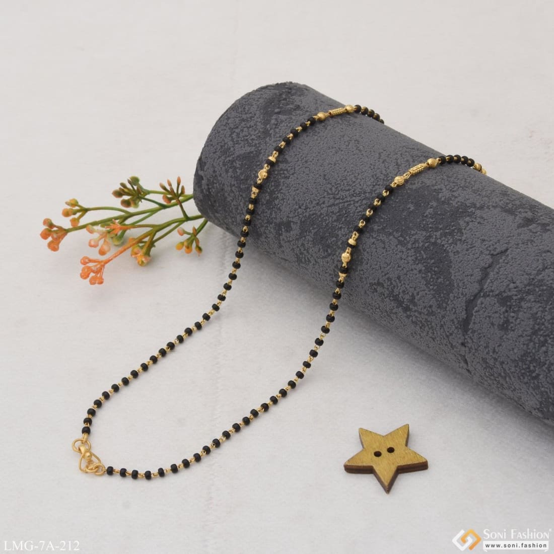 1 Gram Gold Plated 1 Line Glamorous Design Mangalsutra Dori for Women - Style A212 - Image 3