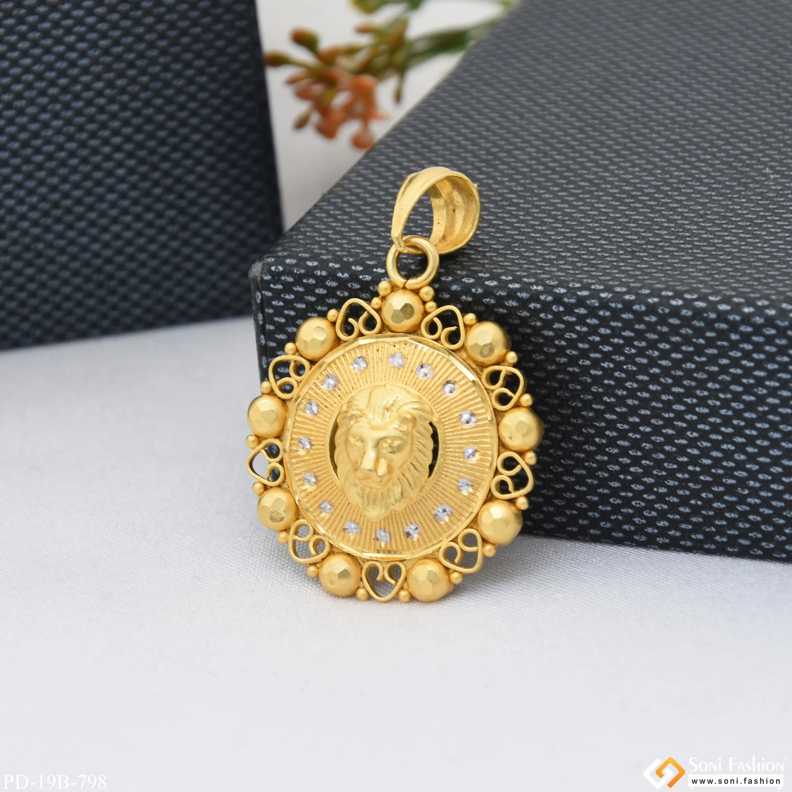 1 Gram Gold Plated Lion Awesome Design Pendant for Men - Style B798 - Image 4