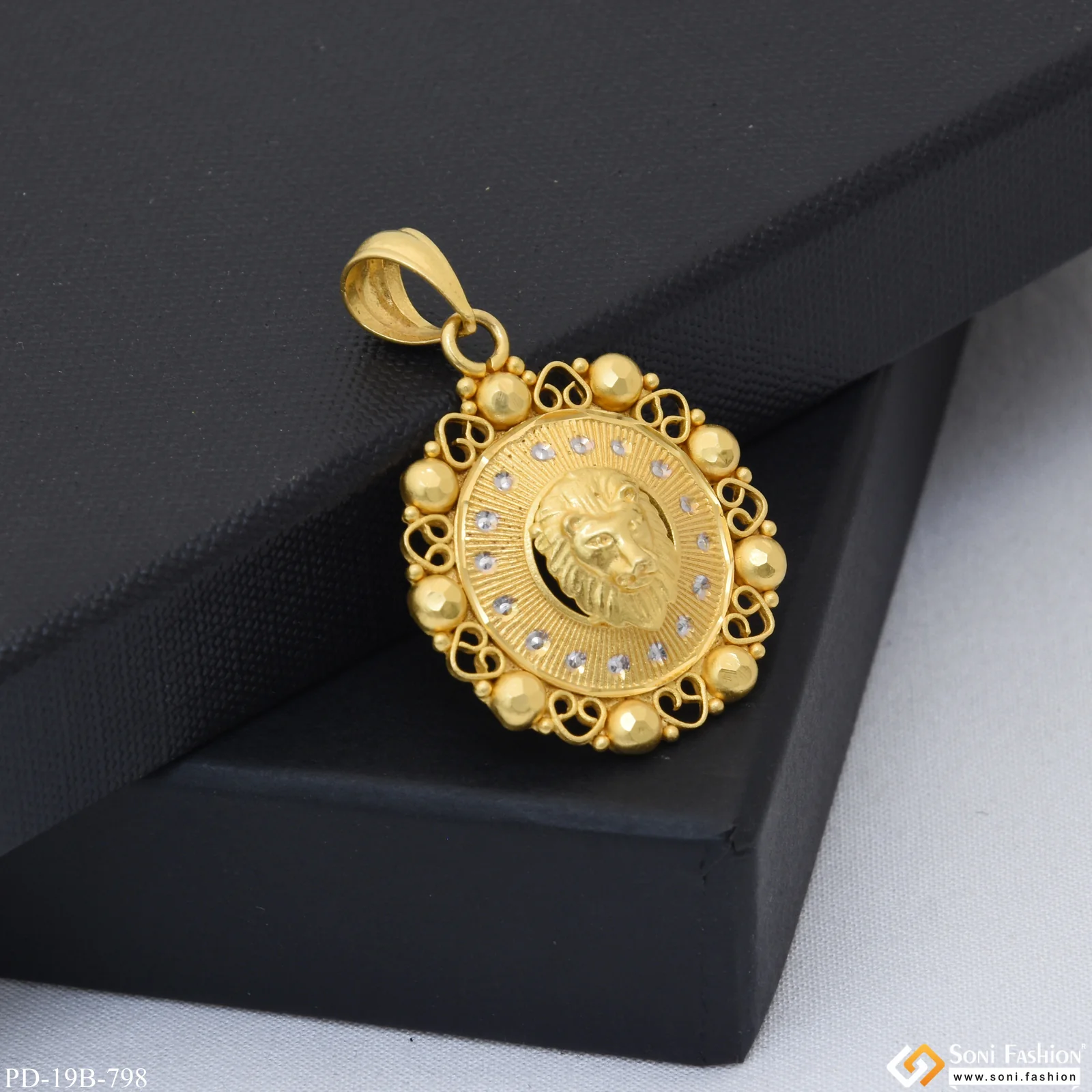 1 Gram Gold Plated Lion Awesome Design Pendant for Men - Style B798 - Image 5