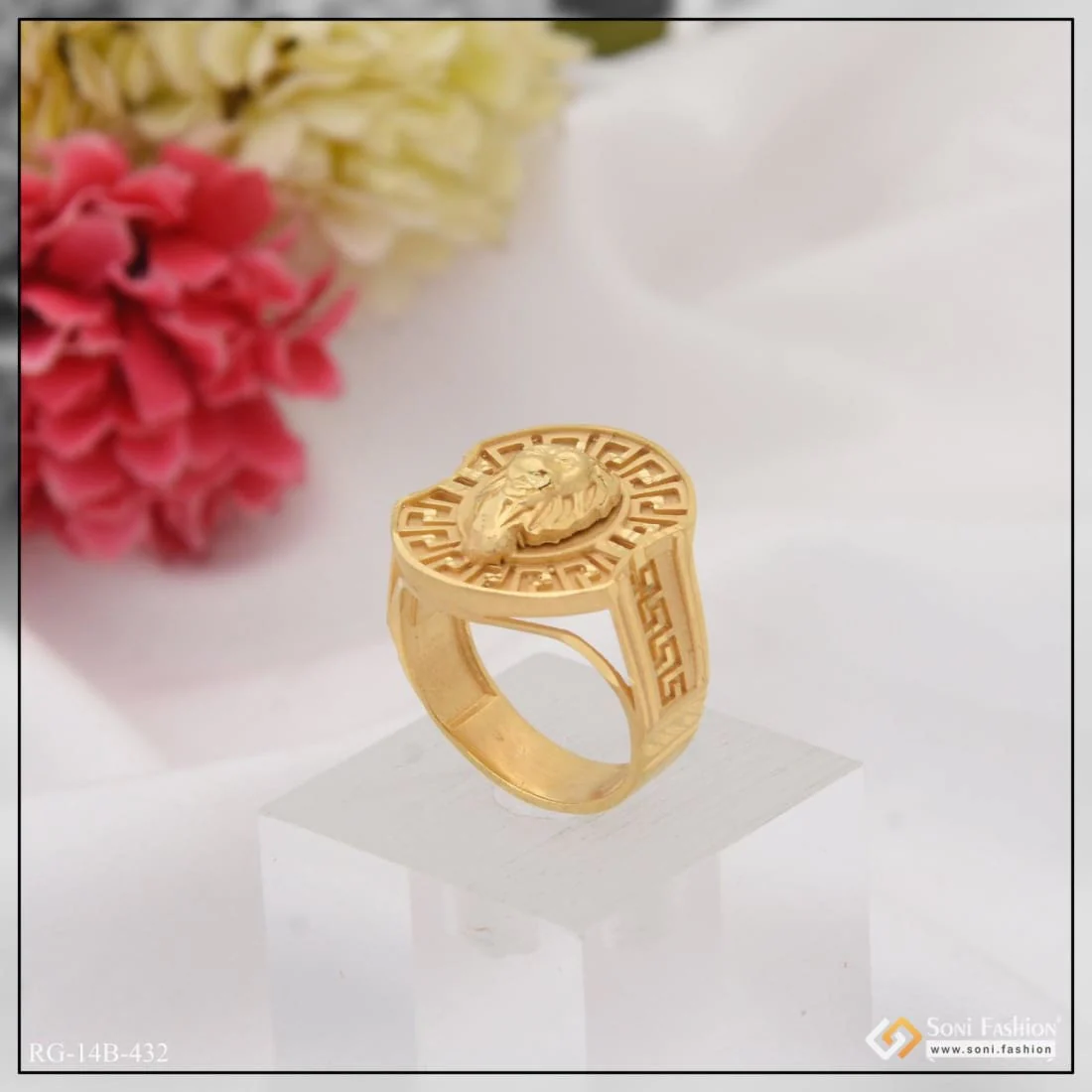 1 Gram Gold Plated Lion Distinctive Design Best Quality Ring for Men - Style B432 - Image 6