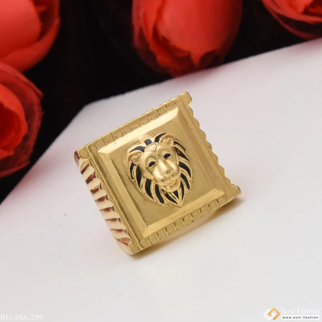 1 Gram Gold Forming Lion Face Attention-Getting Design Ring for Men - Style A299 - Image 2