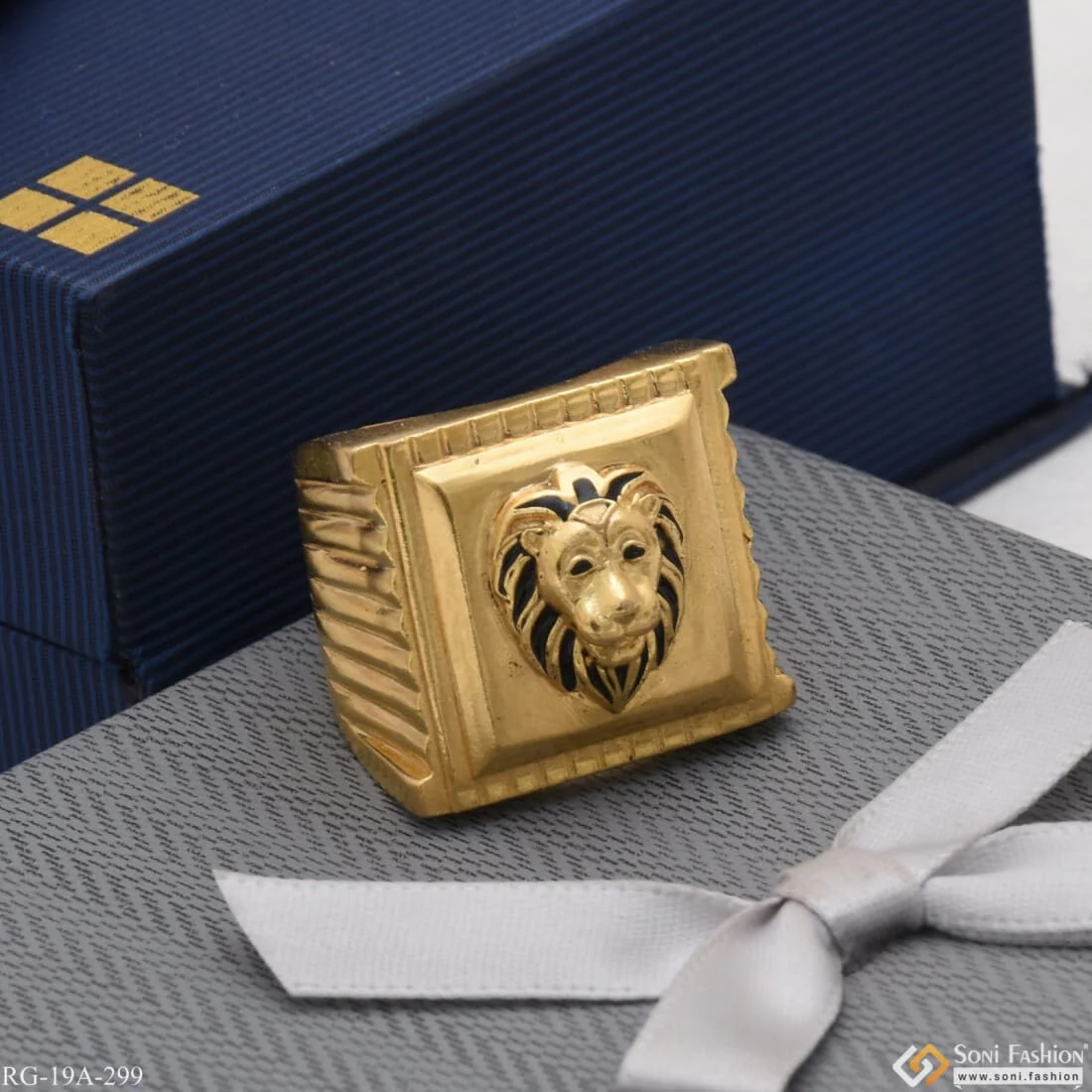 1 Gram Gold Forming Lion Face Attention-Getting Design Ring for Men - Style A299 - Image 3