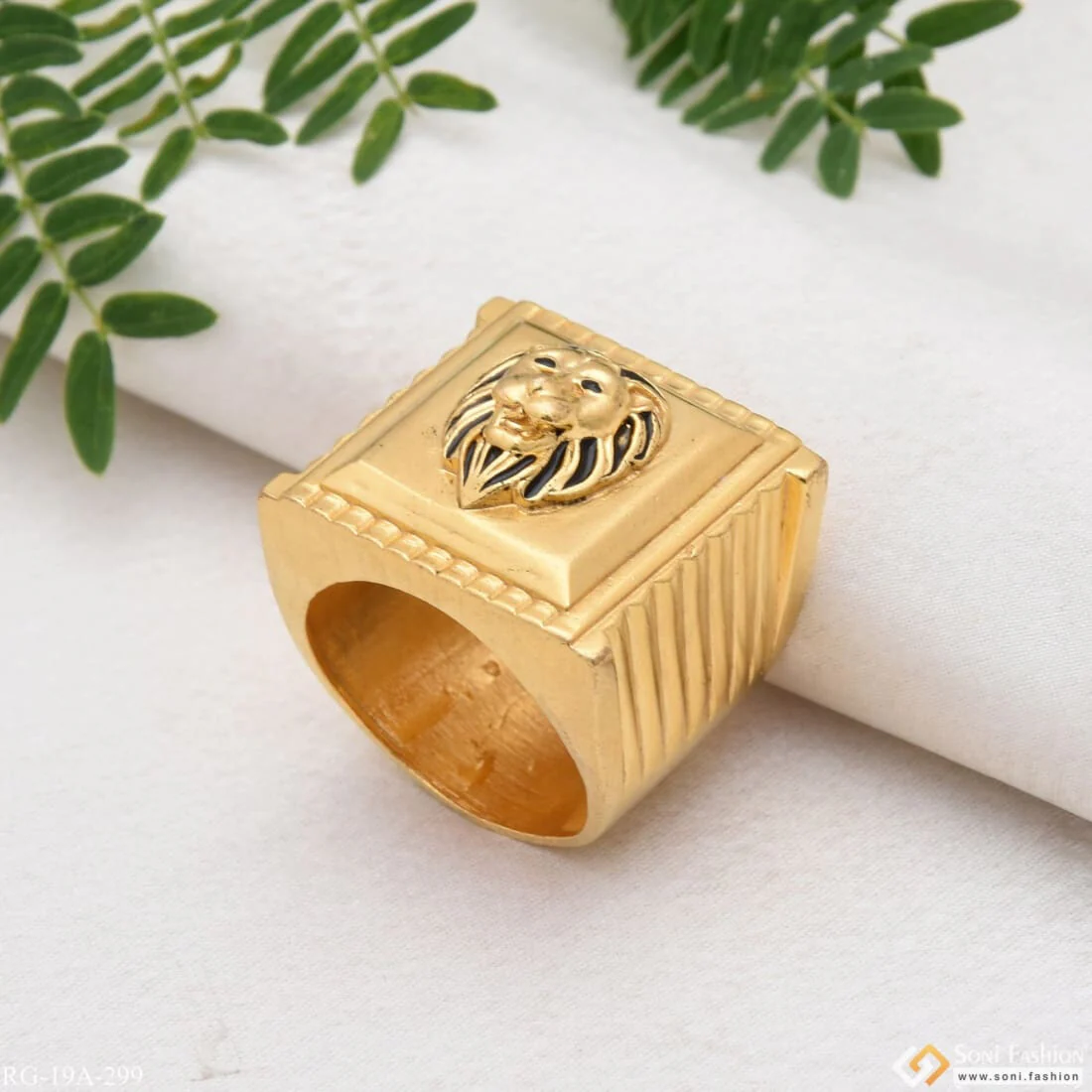 1 Gram Gold Forming Lion Face Attention-Getting Design Ring for Men - Style A299 - Image 4