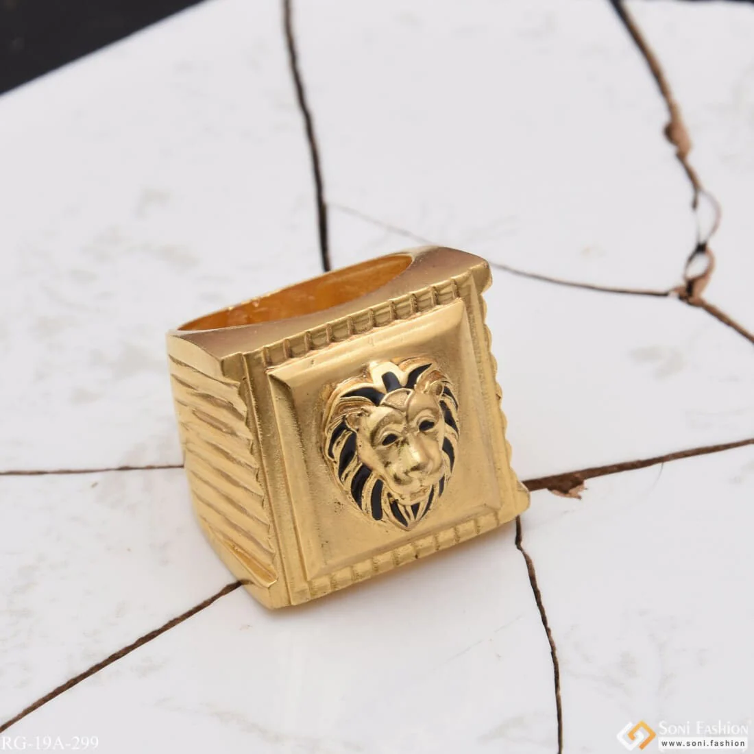 1 Gram Gold Forming Lion Face Attention-Getting Design Ring for Men - Style A299 - Image 7