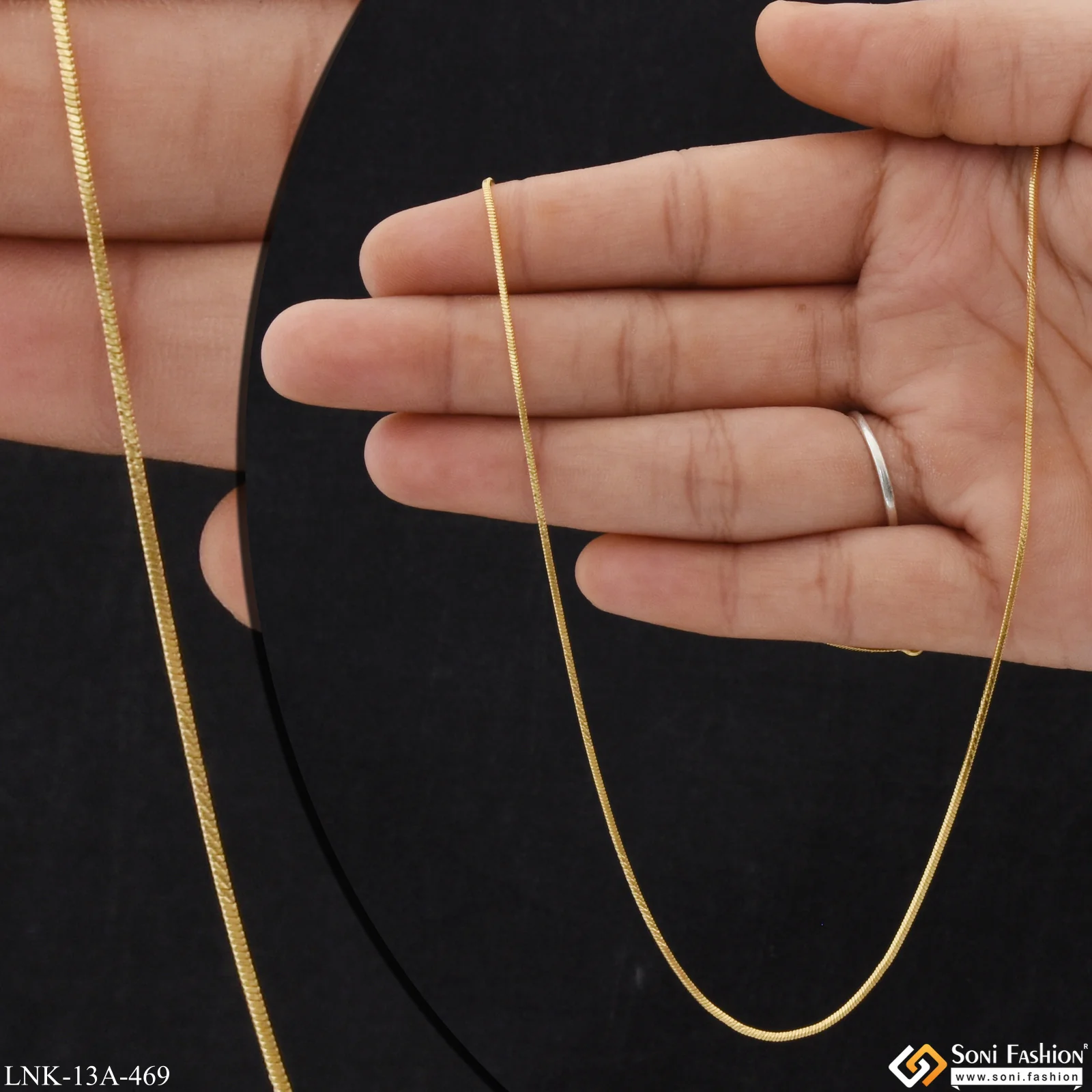 1 Gram Gold Plated Lovely Design Charming Design Chain for Ladies - Style A469 - Image 3