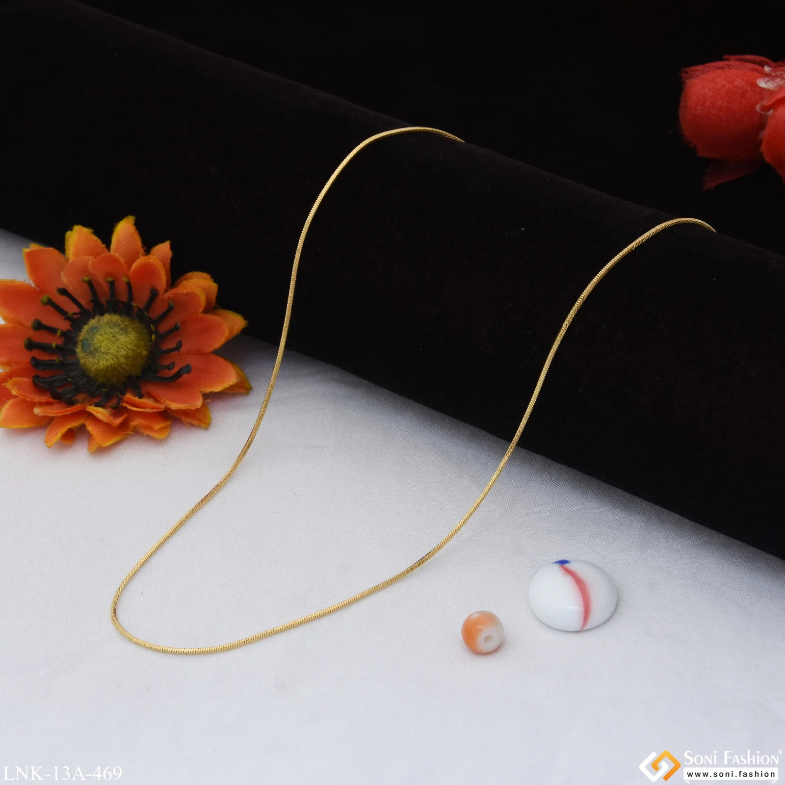 1 Gram Gold Plated Lovely Design Charming Design Chain for Ladies - Style A469 - Image 5