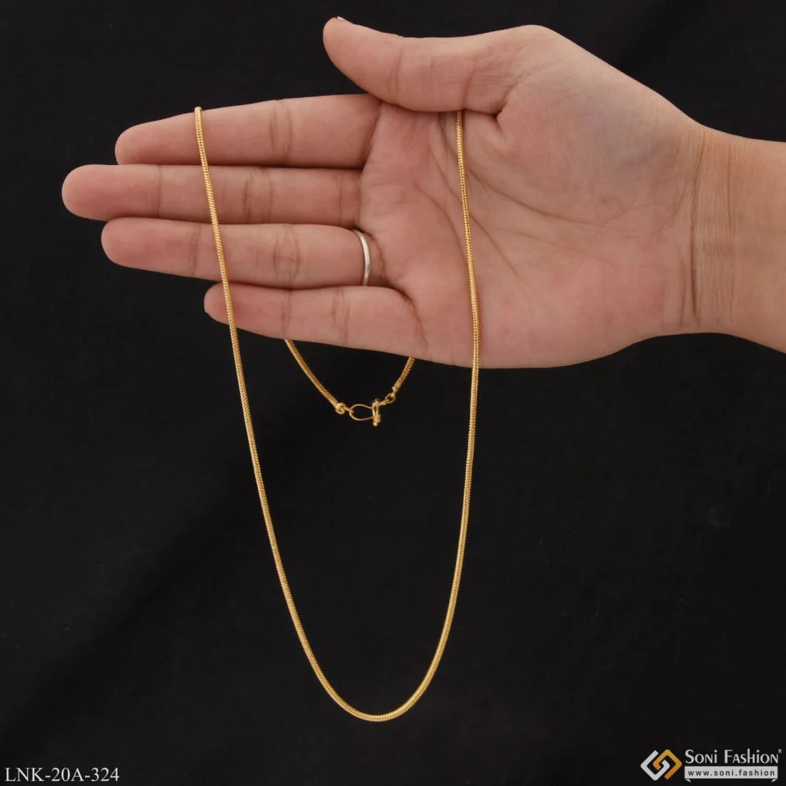 1 Gram Gold Plated Lovely Design Glamorous Design Chain For Ladies - Style A324 - Image 3