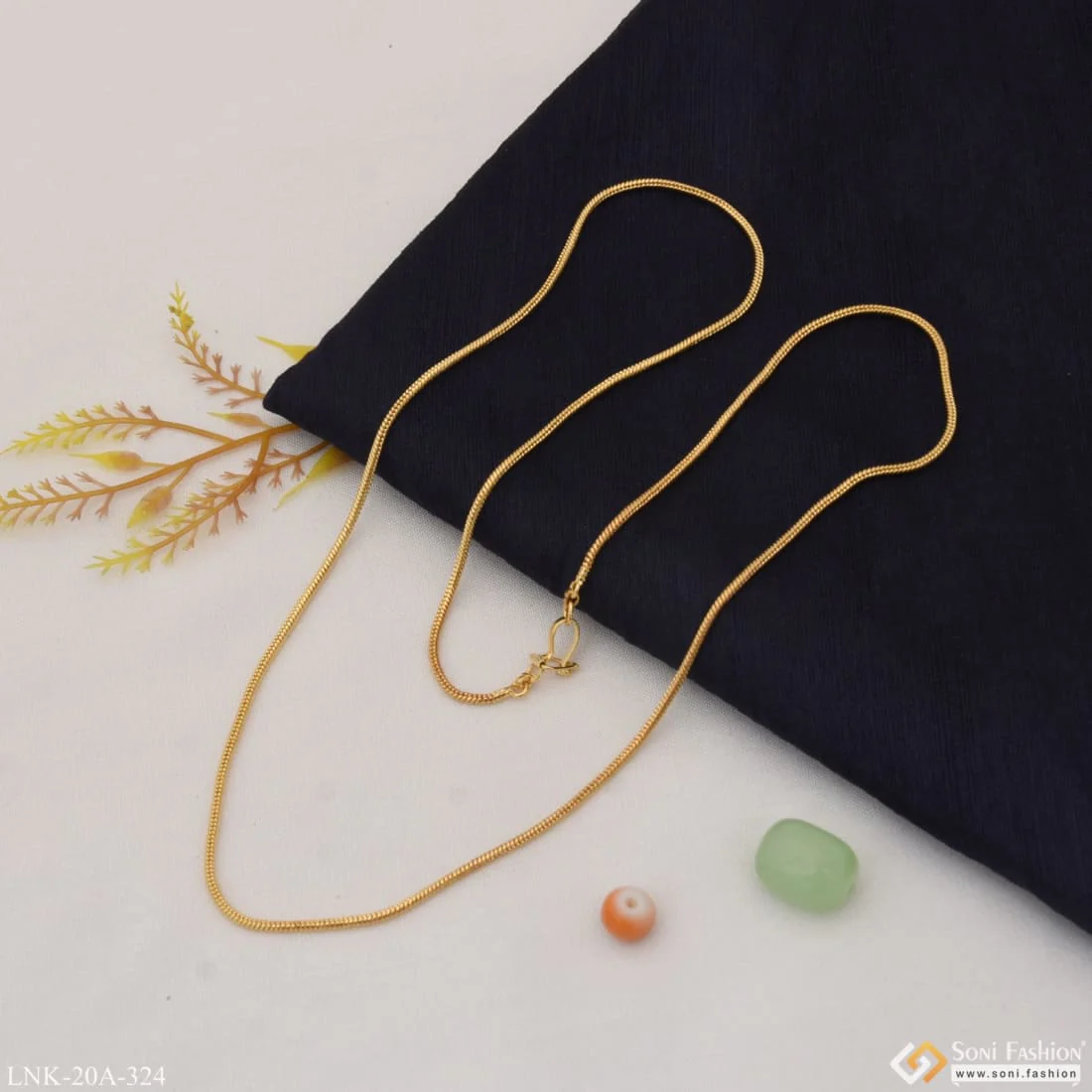 1 Gram Gold Plated Lovely Design Glamorous Design Chain For Ladies - Style A324 - Image 7