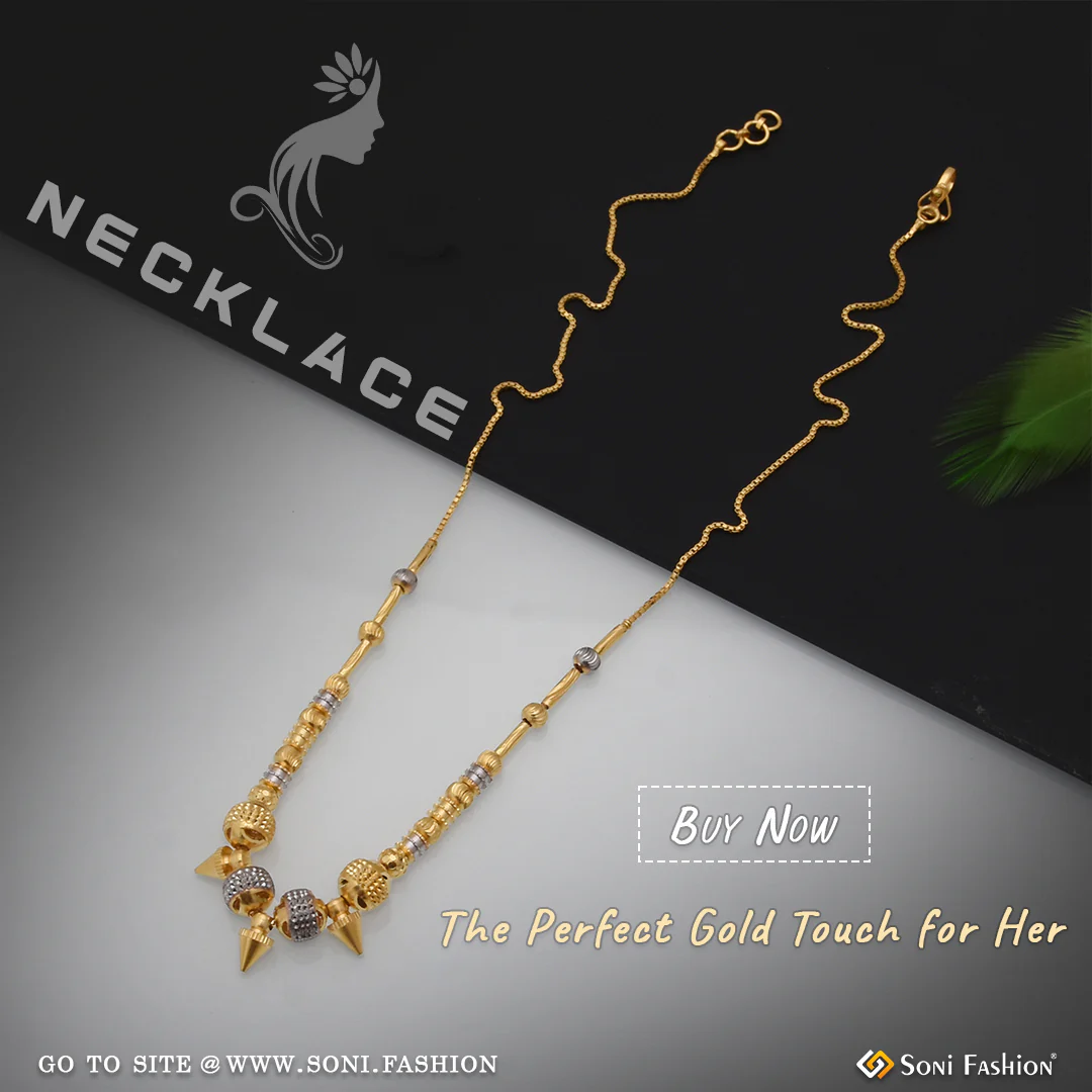 1 Gram Gold Plated Lovely Design Lovely Design Necklace For Ladies - Style A097