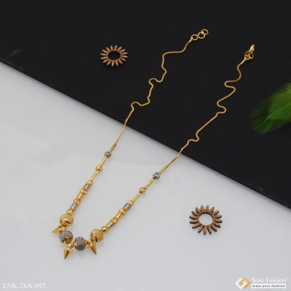 1 Gram Gold Plated Lovely Design Lovely Design Necklace For Ladies - Style A097 - Image 5