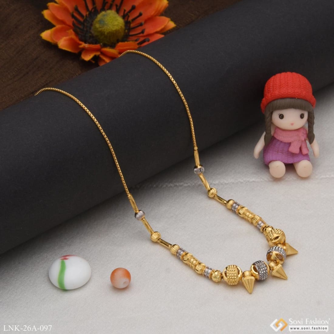 1 Gram Gold Plated Lovely Design Lovely Design Necklace For Ladies - Style A097 - Image 6
