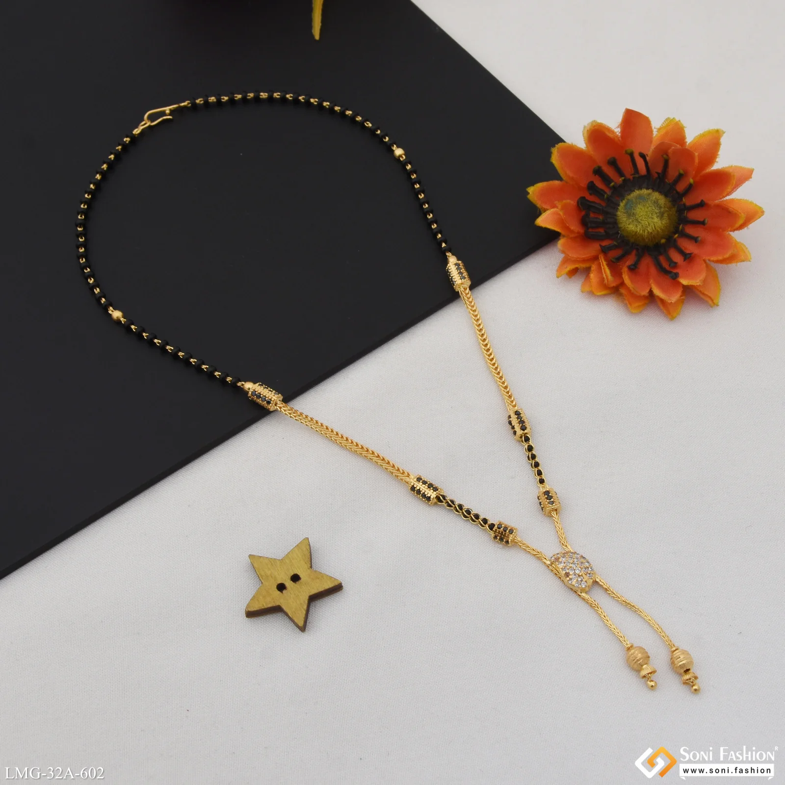 1 Gram Gold Plated Lovely Design Mangalsutra for Women - Style A602 - Image 4